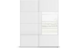 Goossens kledingkast finca combi glans mat glas wit hoogwaardig meubelplaat - 8244411-{merk}-finca-combi-sts-wit-schuifdeuren-01